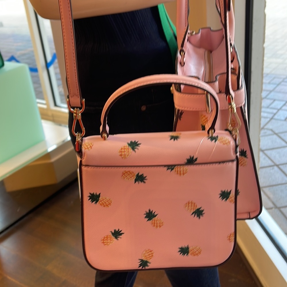 Kate Spade Staci Square Pineapple Crossbody Pink Multi - Picture 16 of 16